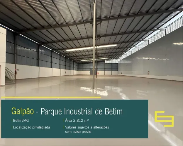 Galpão para alugar em Betim/MG no bairro Parque Industrial de Betim.