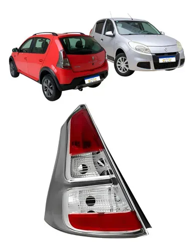 Lanterna Renault Sandero Stepway 2012 A 2014 Borda Cinza Le Esquerdo/motorista Esquerdo