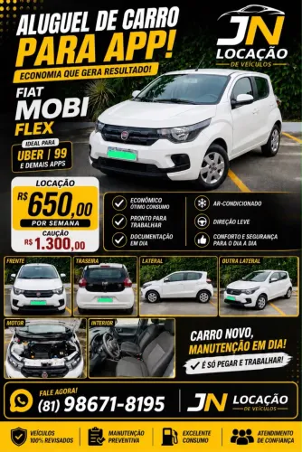 ALUGUEL CARRO PARA APP (FLEX)!