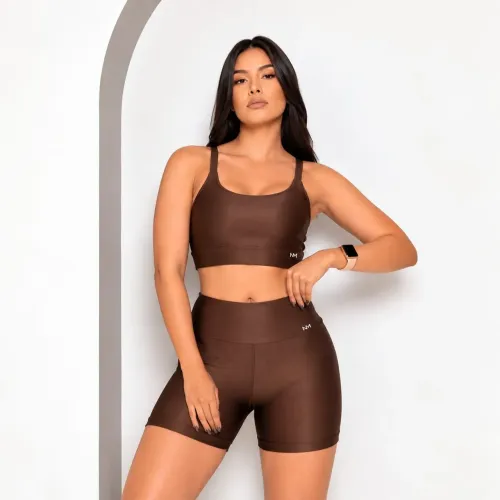 Conjunto Academia Top e Short Feminino NM Pulse