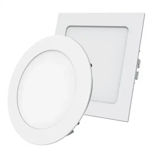 Painel Led lâmpada 18W embutir bivolt luz branca redondo e quadrado