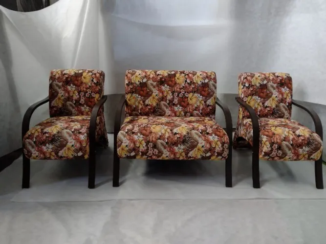 Conjunto Poltronas Roma Veludo Floral Até 12x - Frete Grátis 
