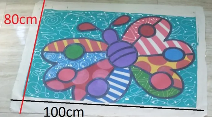 Tela Pintada a Mão - Borboleta