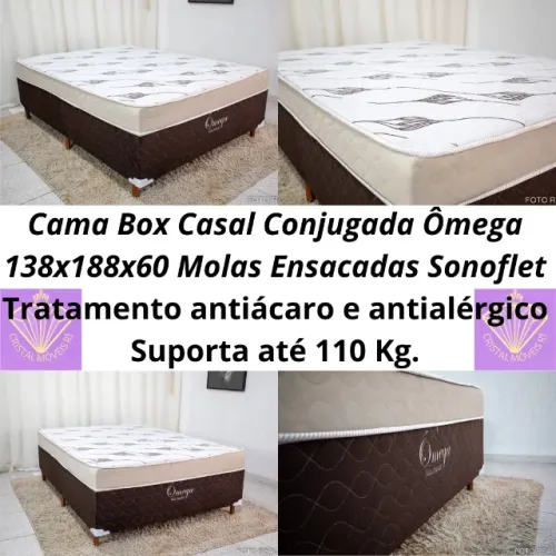 Cama Box Conjugada Ômega Molas Ensacadas Sonoflet RF
