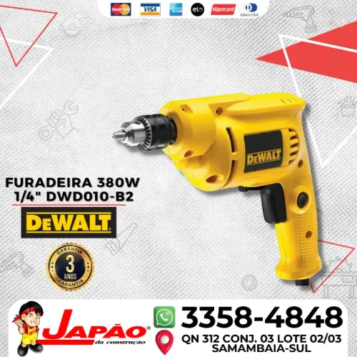 Furadeira 1/4" 380W Dewalt Dwd010 Garantia de 3 Anos