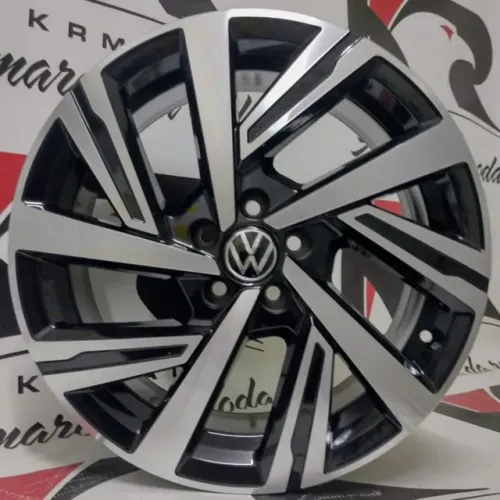 Roda aro 17 Krmai Volkswagen Jetta preta com diamantado jogo novo