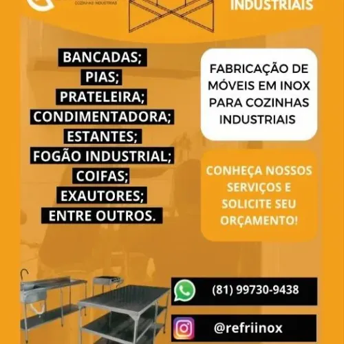 Mesa,de inox pia de inox coifa de inox tudo pra sua cozinha industrial