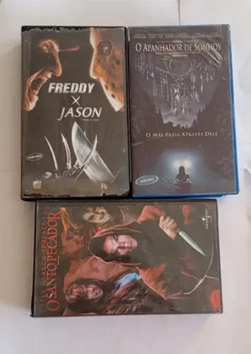 Lote VHS Dublados Freddy X Jason Apanhador De Sonhos Santo Pecador