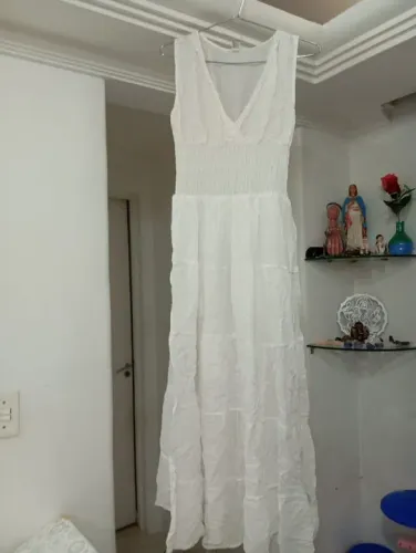 VESTIDO BRANCO ESTILO INDIANO - NOVO (ÚLTIMA PEÇA!)