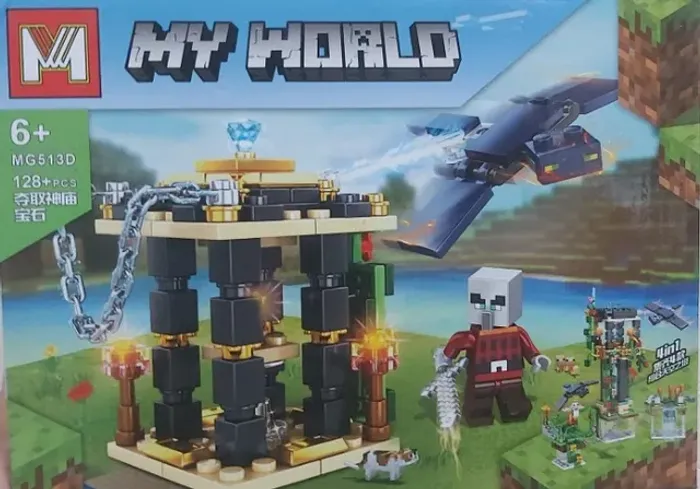 lego minecraft my world go-zp0360 mg513d-128pçs