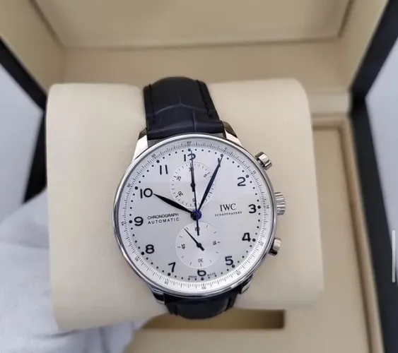 Relógio IWC Portuguese 41mm Azul Premium