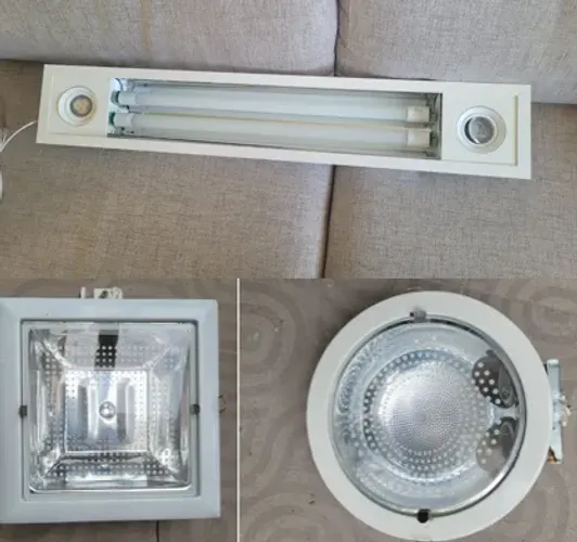 Conjunto 3 luminárias de embutir