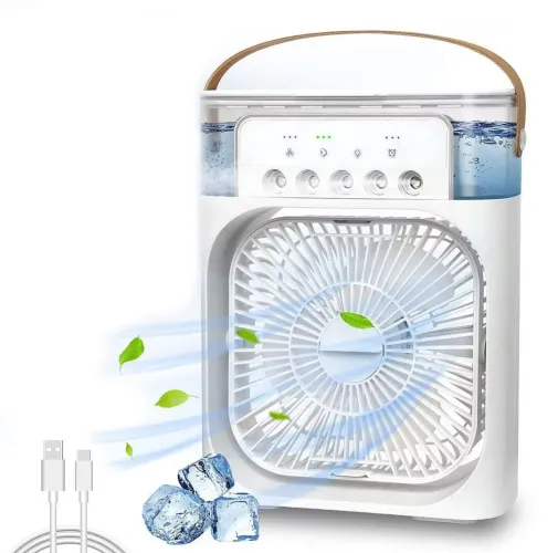 Ventilador Portátil com Reservatório de Água para Resfriar o Ambiente