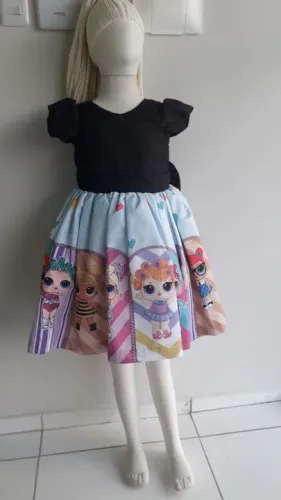 Vestido Infantil LOL Surpresa - Tamanho 4 Anos