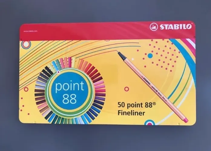 Estojo 50 canetas stabilo 