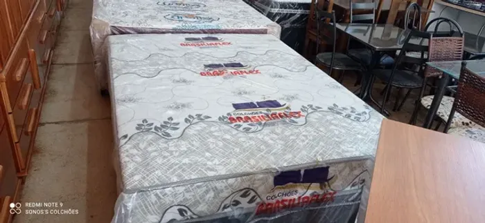 CAMA BOX CASAL ESPUMA SELADA NOVA