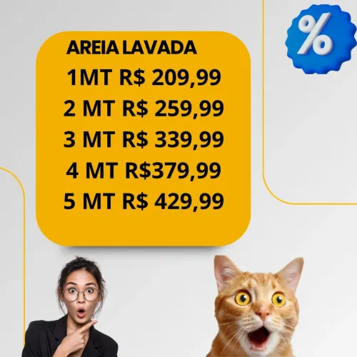 Areia lavada e areia suja