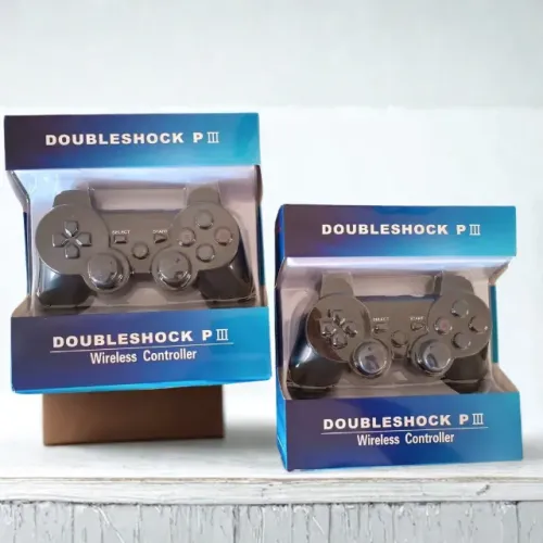 Par Controle Joystick Bluetooth Compatível Ps3 Tv Pc Gamer Sem Fio + 2 Cabos Haixia