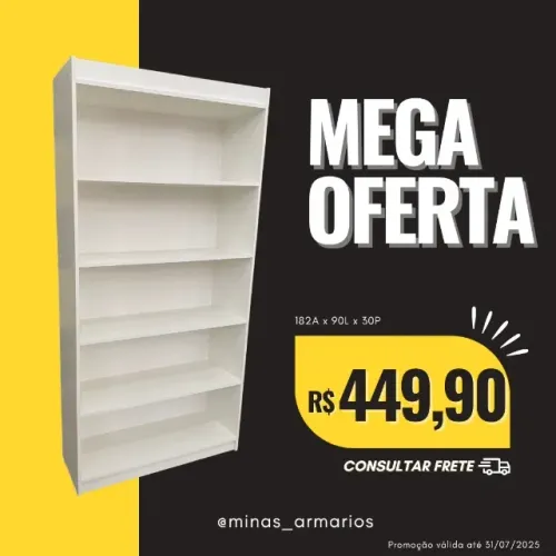Cabideiro com nichos em MDF 10x SEM JUROS 182x9030 - PROMOÇÃO