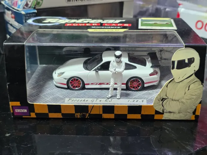Miniatura 1:43 porsche top gear gr3 rs com boneco novo raro