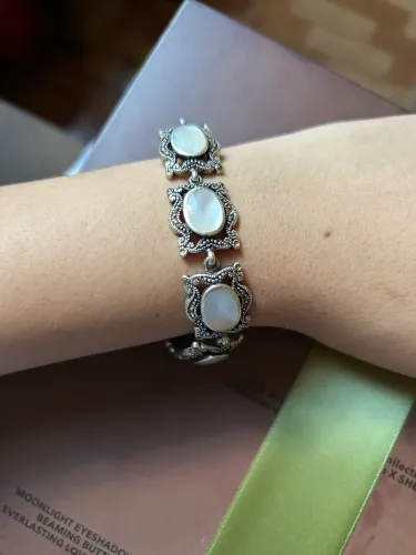 Pulseira Bali prata 925, com madrepérolas