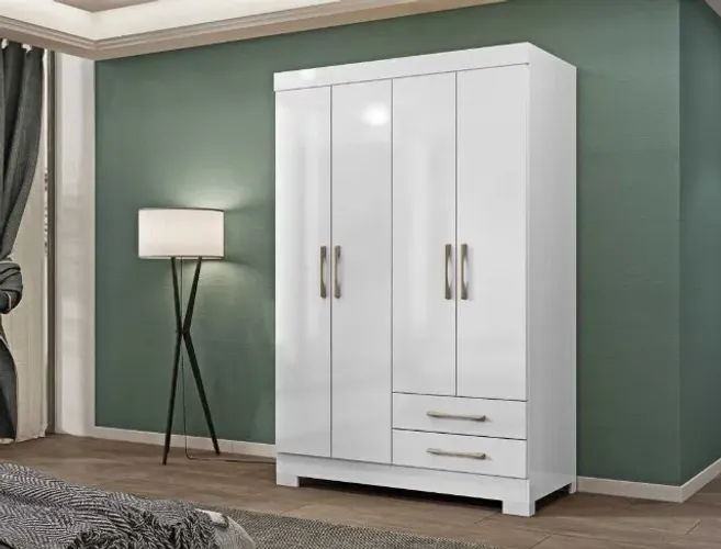 Guarda Roupa 4 Portas 2 Gavetas 