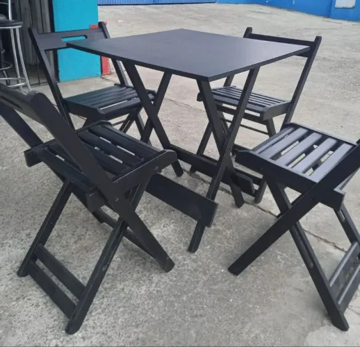 Mesa de Bar Temos Cadeiras Dobráveis Preto NOVOS A partir 239,99