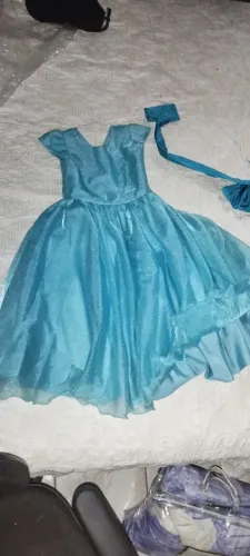 Vestido de festa azul para menina