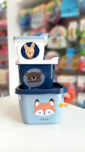 Kit potinhos de armazenamento de alimento Connect , Modelos para menino
