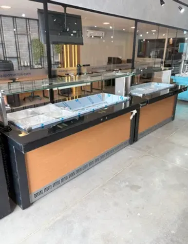 Buffet aquecido 2m e refrigerado 175 linha vitra (alef)