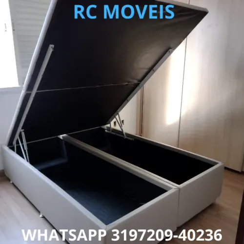 Cama Box Baú Casal Bipartido 1.38x1.88 - Resistência e Praticidade