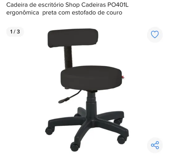 Cadeira de Escritório Ergonômica Preta