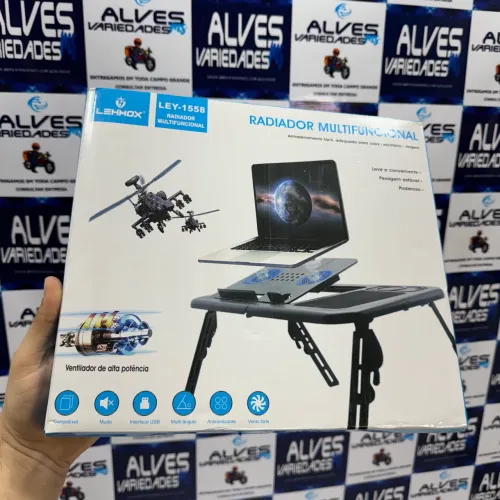 Mesa para notebook com cooler e touch pad 