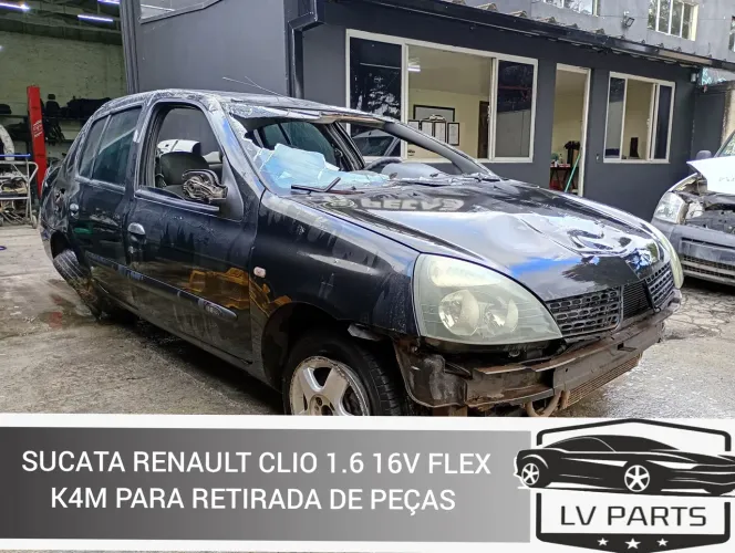 SUCATA RENAULT CLIO 1.6 16V FLEX K4M PARA RETIRADA DE PEÇAS