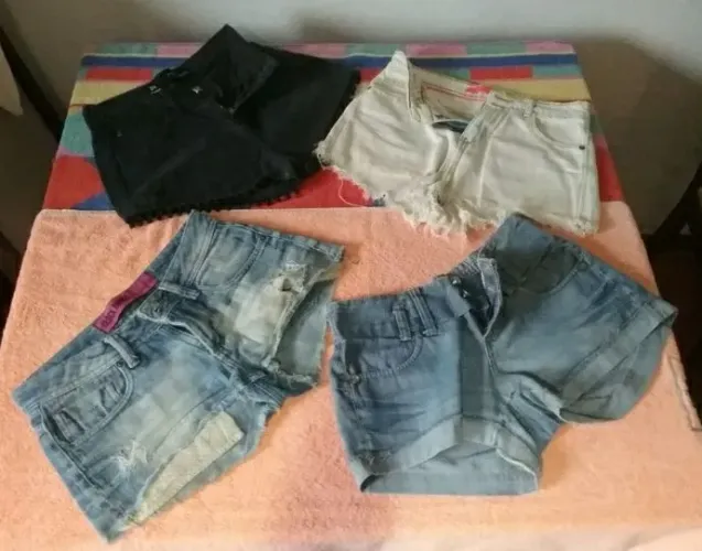 Lote de Shorts Jeans e Sarja Femininos