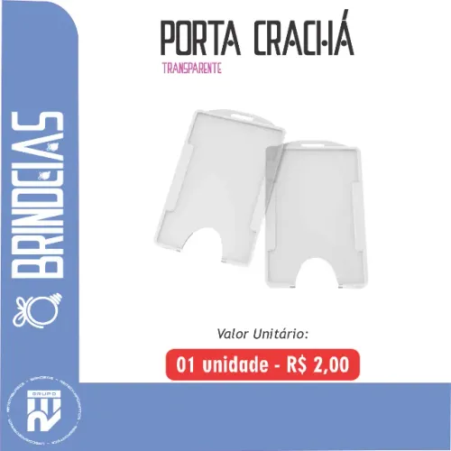 Porta Crachá Transparente
