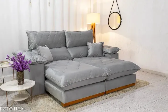 Sofá Retrátil Reclinável 2.10m Mavie Molas Ensacadas rf43