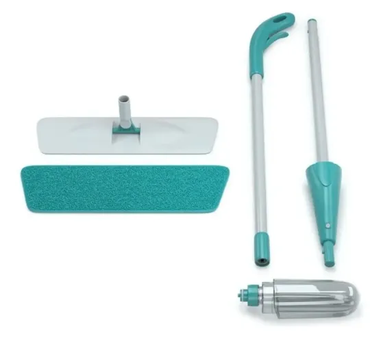 Mop Spray Fit Microfibra Verde Reservatório 365ml Flash Limp