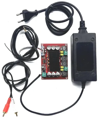 Mini Amplificador Xh-m543 240 Wats Rms Com Fonte E Cabos