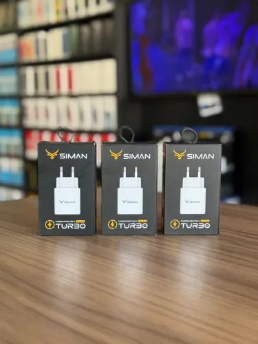 Carregador Fonte Turbo USB-C Siman Originais Lacradas 2 anos de Garantia Loja Física