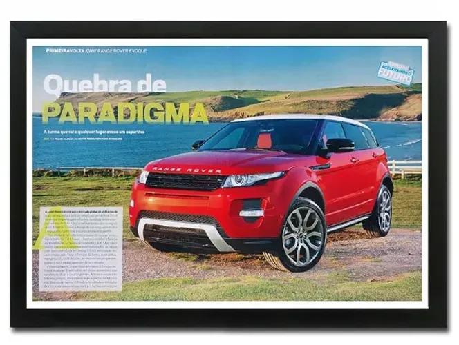 Range Rover Evoque - Quadro decorativo com matéria original de revista