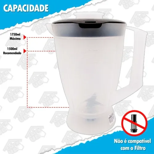 Copo Liq. Multiprocessador Walita Philips Ri-7625 Ri-7630