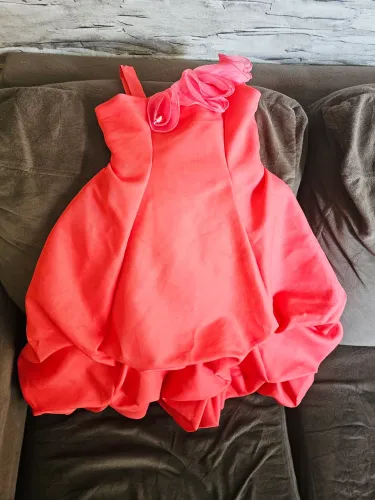 Vestido de festa infantil laranja/ terracota