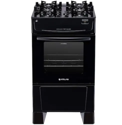 Fogão 4 Bocas Automático com Mesa de Vidro Atlas Mônaco Top Glass (ENTREGAS EM ATÉ 24h)!!