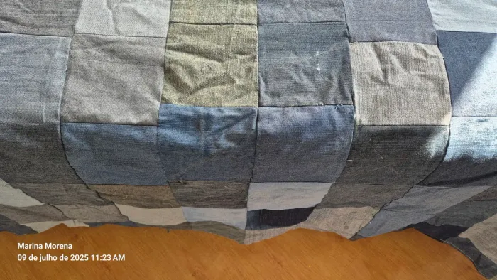 Colcha de retalhos jeans