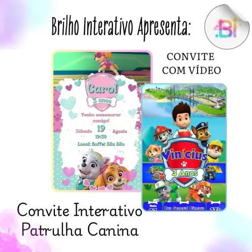 CONVITE DIGITAL INTERATIVO/PATRULHA CANINA