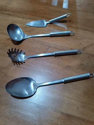 Conjunto para servir em Aço inox - Baixou de Preço ?