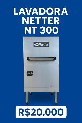 Lavadora Industrial Netter NT-300 - Ideal para Cozinhas Profissionais e Restaurantes