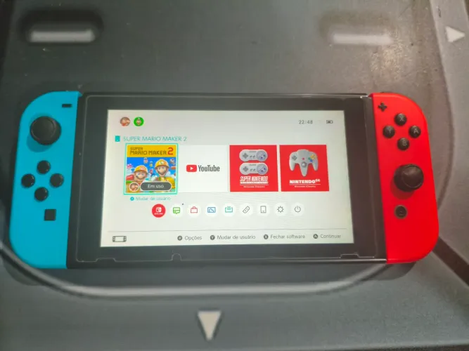 Nintendo switch com caixa 