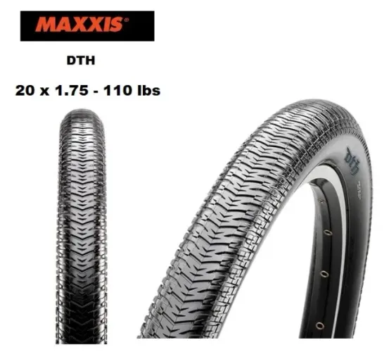 Bicicleta - Pneu BMX Aro 20 Maxxis DTH 20 x 1. 75 Kevlar BMX Race, Bicicross.